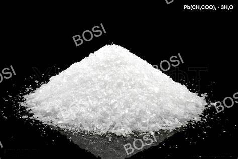 Acétate de plomb II inodore trihydrate stable dans des conditions normales 280-282.C Point de fusion